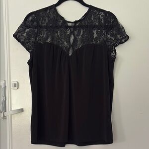 Express Elegant Black Lace Blouse